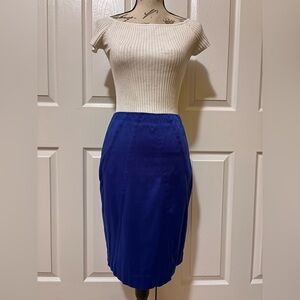 H&M blue pencil skirt